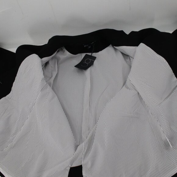 NWT Gibson Blazer Women's large Notch Collar One Button Black Cotton Blend work - Picture 10 of 12